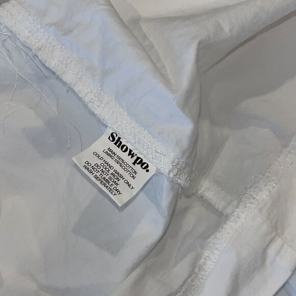 SHOWPO White Puff Sleeve Mini Dress Women Size 8 - Picture 8 of 9